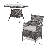 Dubose Round 4 - Person 100cm Long Dining Set with Cushions and Umbrella