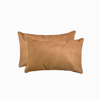  (Ensemble de deux) Coussin lombaire en peau de vache 12 "X 20"