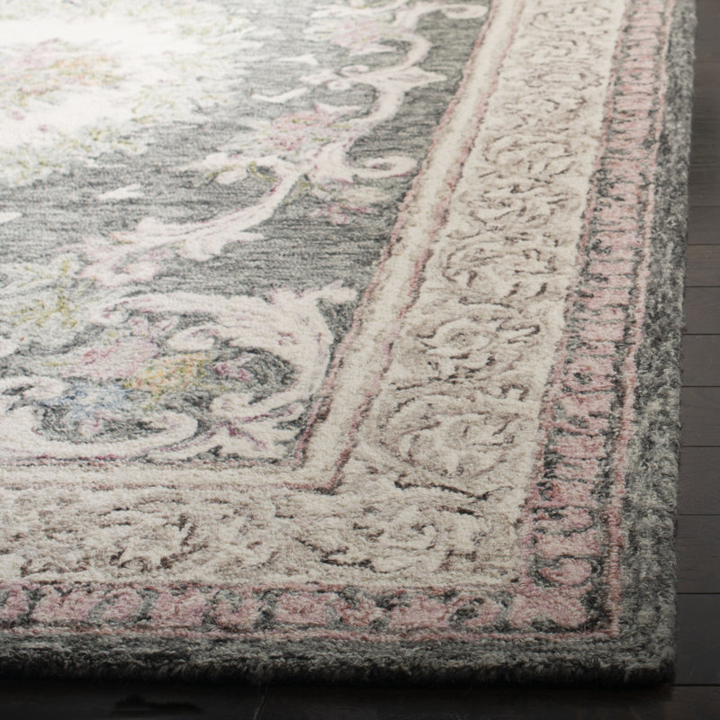Miyuki Hand Tufted Wool Oriental Rug, Square 6'