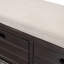Banc de rangement polyvalent avec panier amovible et 2 tiroirs, entièrement assemblé avec coussin pour le couloir et le salon-841074086
