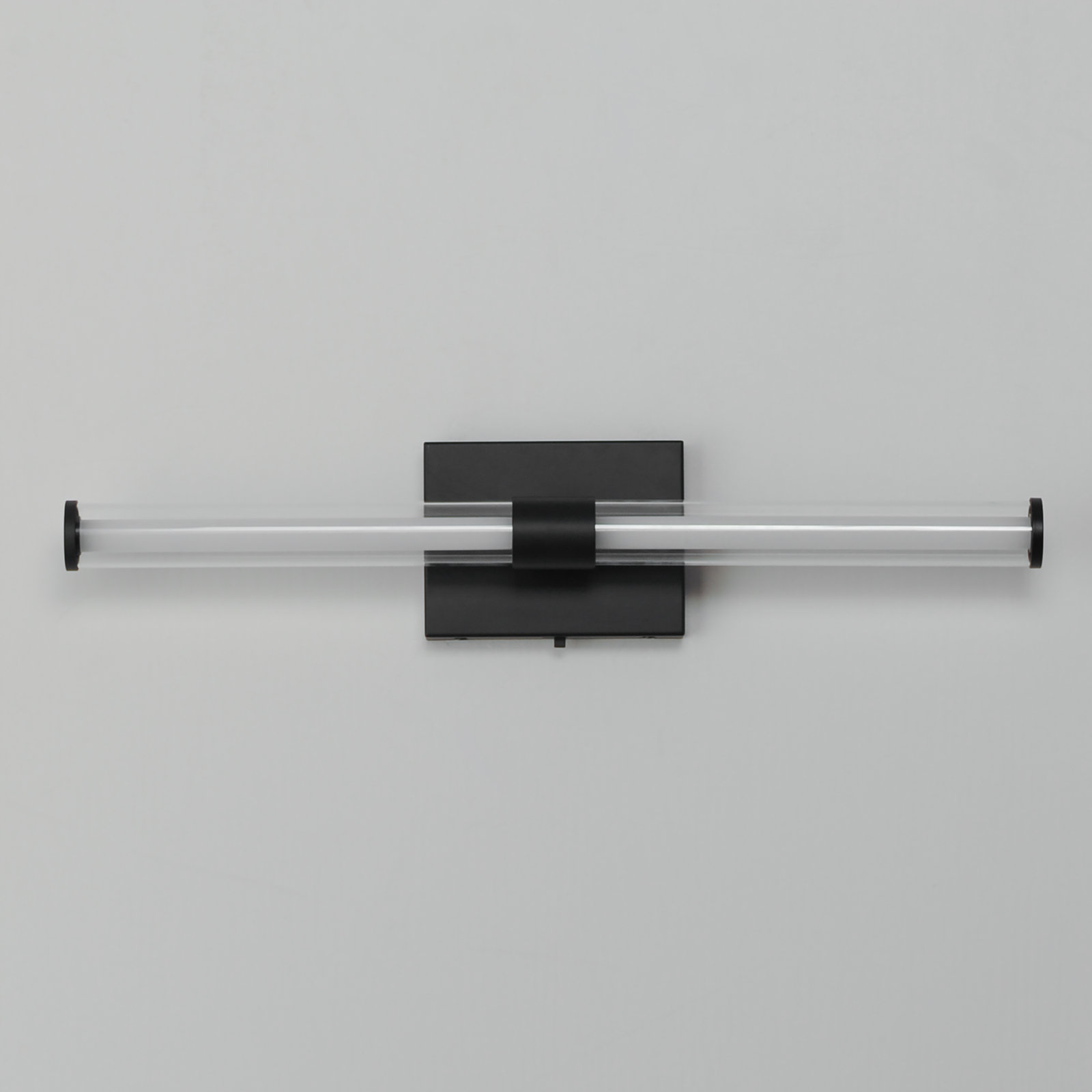 Machaela Single Transparent Dimmable LED Bath Bar, Black