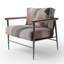 Fauteuil d'appoint rembourré rose et rose-810729985