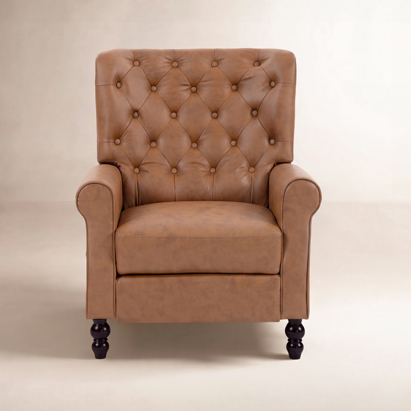 Fauteuil inclinable à oreilles Amara, Brun