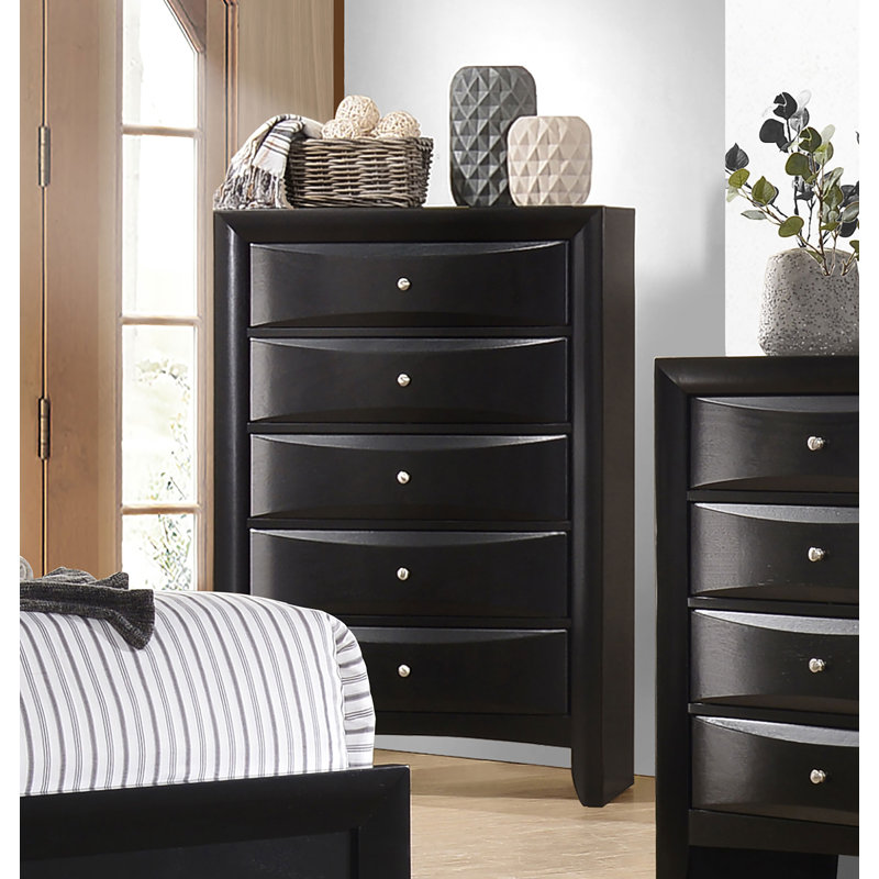 Kim 5-drawer Bedroom Chest Black