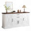 Armoire de rangement avec porte de grange de 63 po avec 2 tiroirs et porte, grande armoire de table basse avec tablettes réglables pour la cuisine, le salon, le vestibule et la salle à manger-1029093976