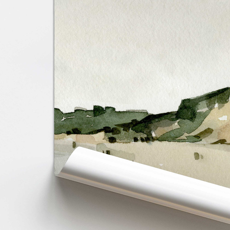 «Gentle Waves», reproduction sur toile, H 21,75 po x l 21,75 po, Cadre doré brossé