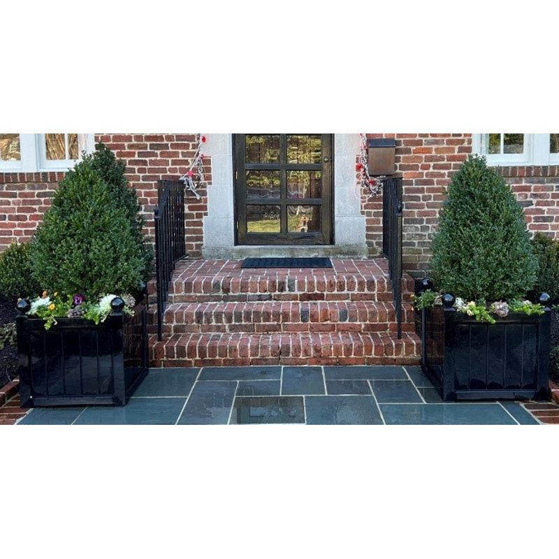 Pendle Fiberglass Window Box Planter, 38cm H x 48cm W x 48cm D, Black
