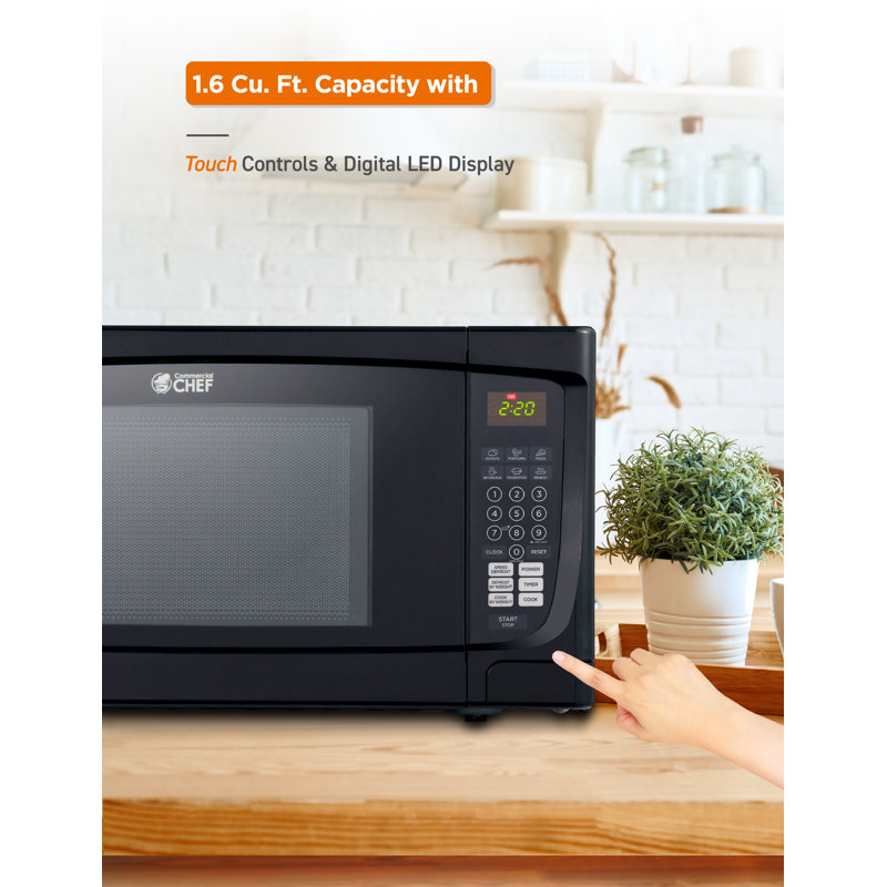 CHM Series CommercialChef 21.7" 1.6 cu ft. 1000 - Watt Countertop Microwave, Black