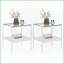 Ensemble de 3 pièces Ensemble de table de bout - plateau en verre trempé, facile à nettoyer et amp; Rangement facile pour le salon-307267127