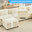 Canapé surdimensionné en forme de U de 156 pouces à 156 places avec canapé modulaire en forme de U, canapé double couche avec repose-pieds mobile et sièges très profonds-1930004047