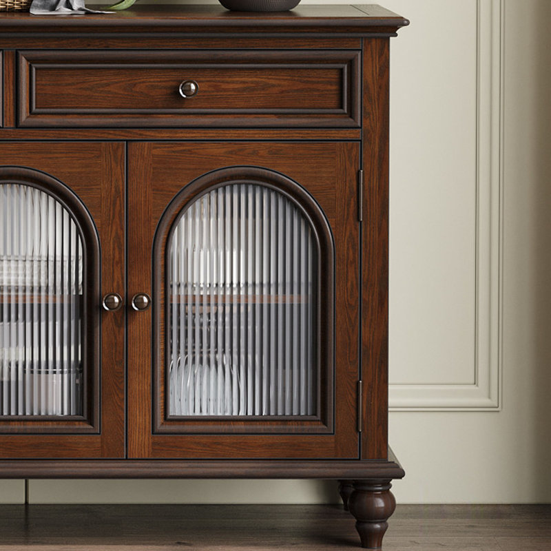 Buffet de rangement minimaliste de style américain, Brun