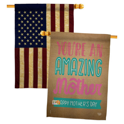 Drapeau de maison en polyester à 2 côtés 40 x 28 po Home Decor