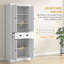Armoire de cuisine traditionnelle avec rangement et tablettes réglables-565154515