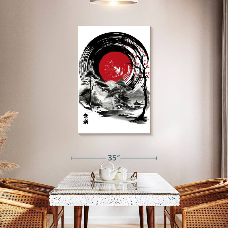 Aime Sound Of Japan Sumi-E, 45" H x 30" W