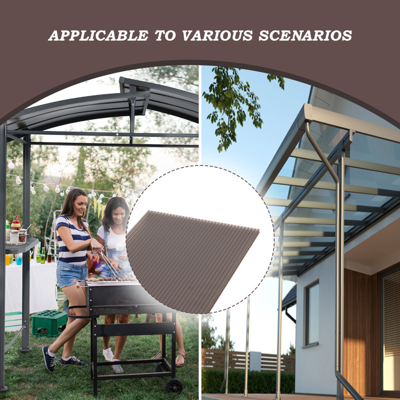 6 Pcs Polycarbonate Panel Cover, Brown
