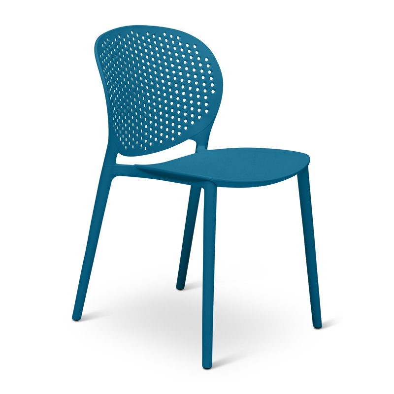Bailey Stacking Patio Dining Chair, Navy Green