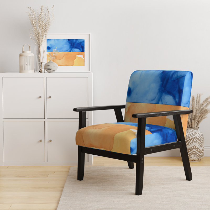 Fauteuil Jerimy, Blue/Pink Velvet