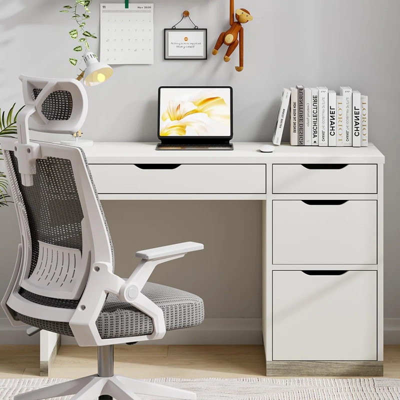 Ensemble de bureau 2 pièces avec bureau d'ordinateur et armoire 55 po