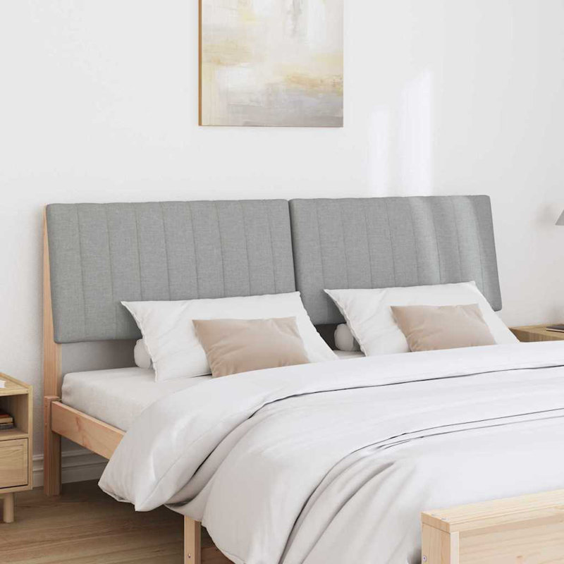 Solid Wood Headboard, Brown, King, Light Grey