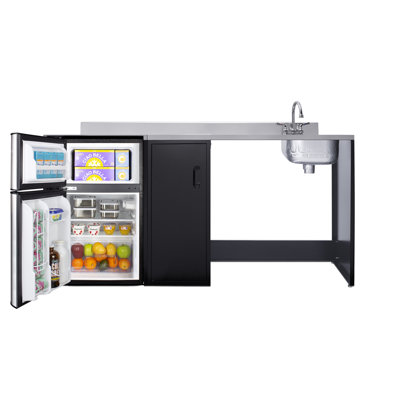 72" Wide Barrier-Free All-In-One Kitchenette, ADA-Compliant