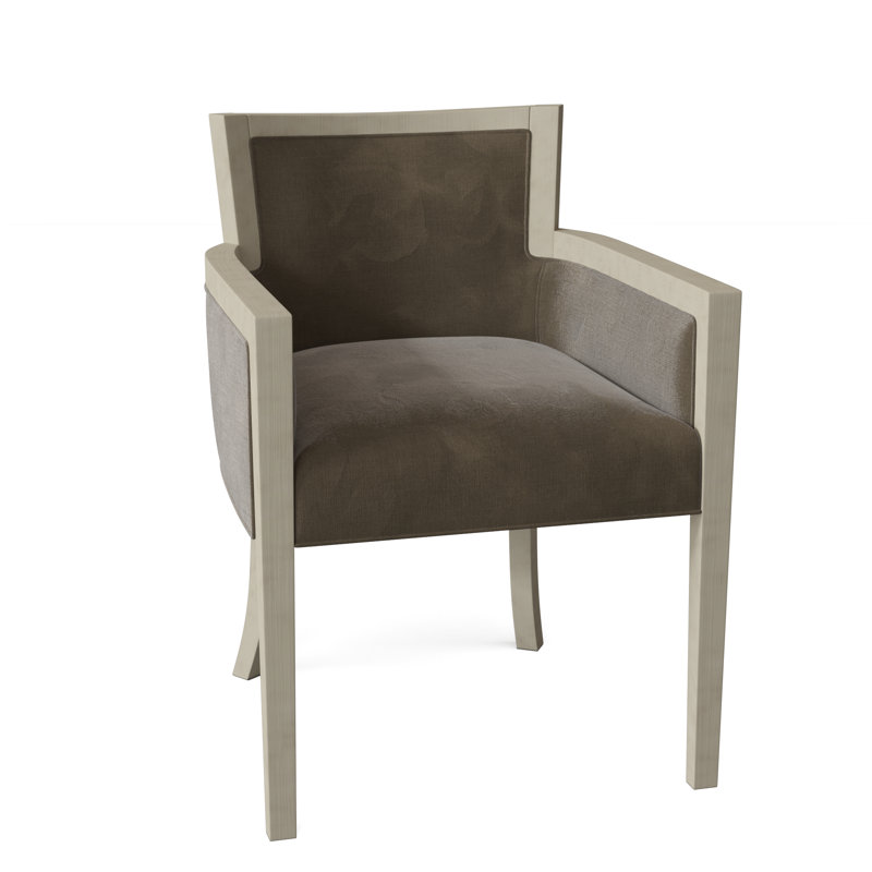 Chaise avec accoudoirs rembourrée Albany, Saule 9953, Amande chamois