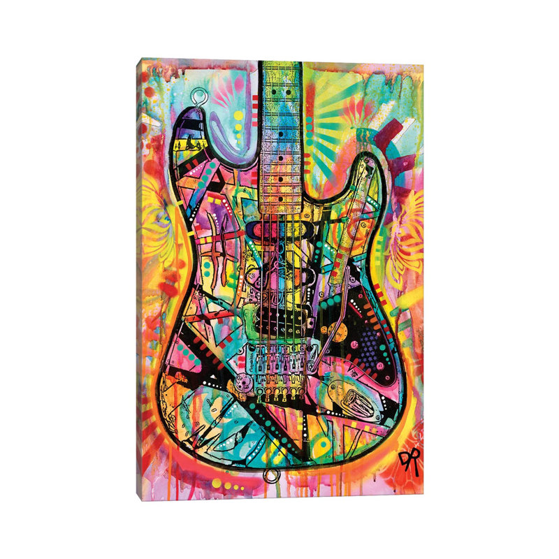 Guitar by Dean Russo - Print on Canvas, 101.6 cm H x 66.04 cm W x 1.91 cm D, Wrapped Canvas