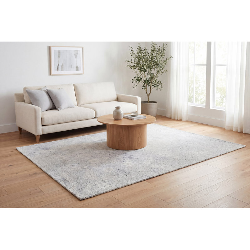 Racene Hand Tufted Floral Rug, Rectangle 5' x 8'