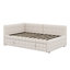 Lit de jour rembourré en L pleine grandeur avec lit gigogne escamotable double et ports USB-1149647100