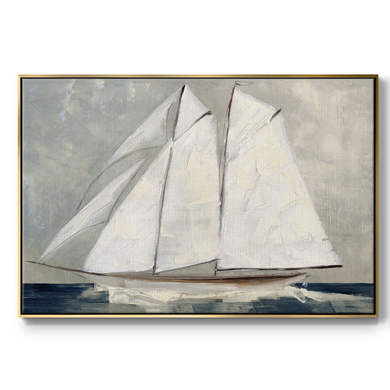 «Réglage de voile», reproduction sur toile, Or, H 25 po x l 37 po x P 2 po