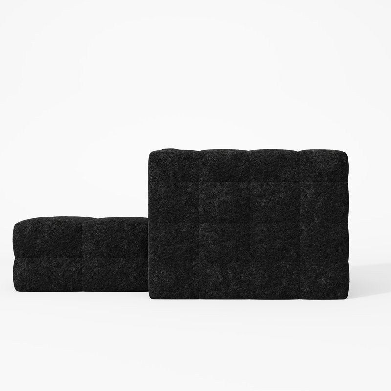 Canapé d'angle modulaire, canapé infonuagique haut de gamme en tissu capitonné avec ressorts ensachés et mousse haute densité, 5 coussins décoratifs inclus