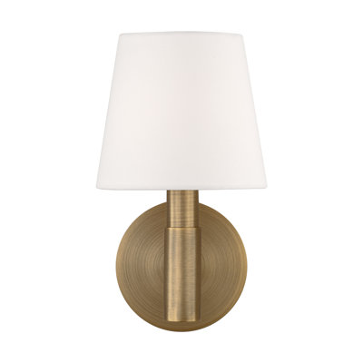 Lauren Ralph Lauren Grayson 1 Light Bathroom Bedroom Wall Fixture With White Linen Shade