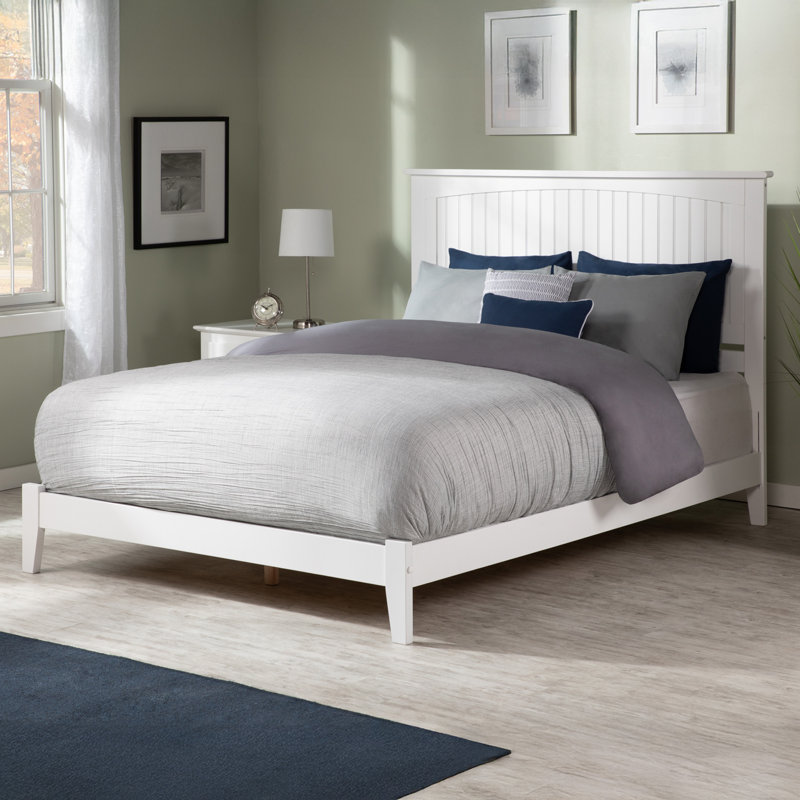  Kindig Low Profile Foundation Bed, Queen, White