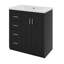 Meuble-lavabo 30 po avec lavabo, meuble-lavabo en bois massif avec 3 tiroirs-1370276673