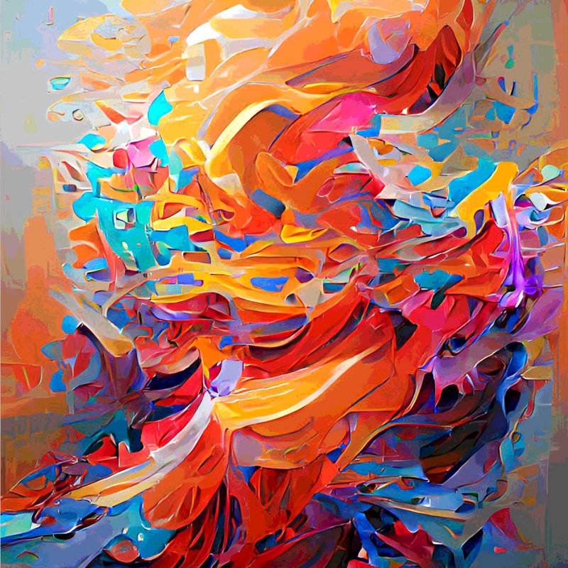 Abstract Colourful Background - Wrapped Canvas Print, 91cm H x 91cm W x 3.8cm D