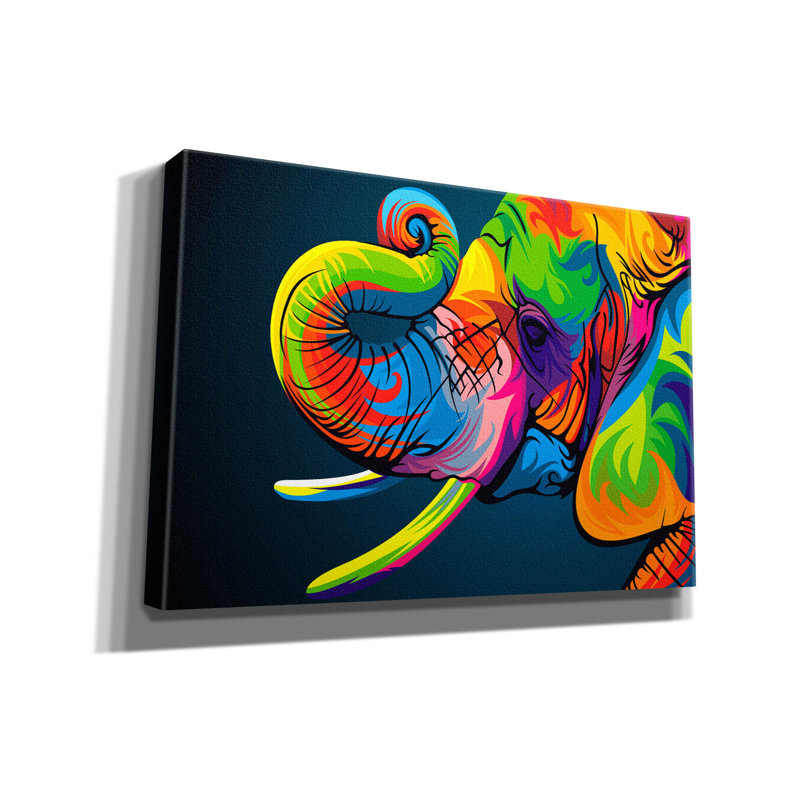 " Elephant " by Bob Weer, 18" H x 26" W x 0.75" D