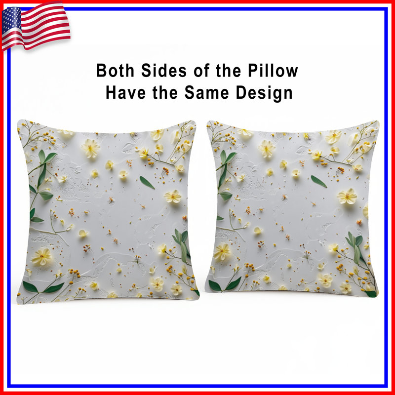 Coussin Floral, 20 x 20 inches