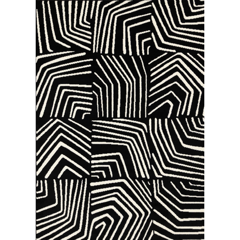 Tapis zébré Manzelli, Rectangle 6 pi 7 po x 9 pi 6 po