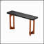 Console 59 po rustique de style champêtre avec des pieds sphériques uniques, parfaite pour les couloirs étroits et les salons