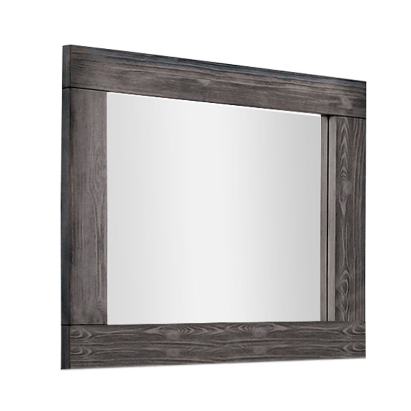 Miroir de commode rustique Rudden, Gris