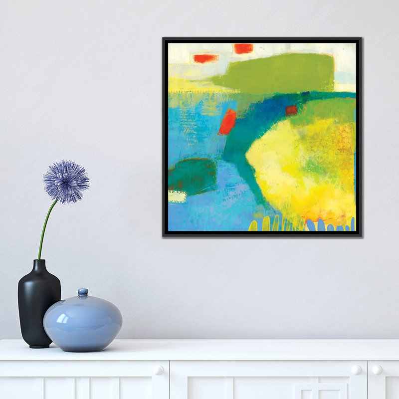 « keswick iv », impression sur toile, H 18 po x l 18 po x P 1,5 po, Toile avec cadre noir, Pas de tapis