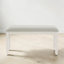 Ensemble de salle à manger extensible 6 pièces, table de salle à manger rectangulaire en placage avec rallonge amovible, 4 chaises et banc rembourrés, maison de campagne moderne, salle à manger-1814792238-1814792236