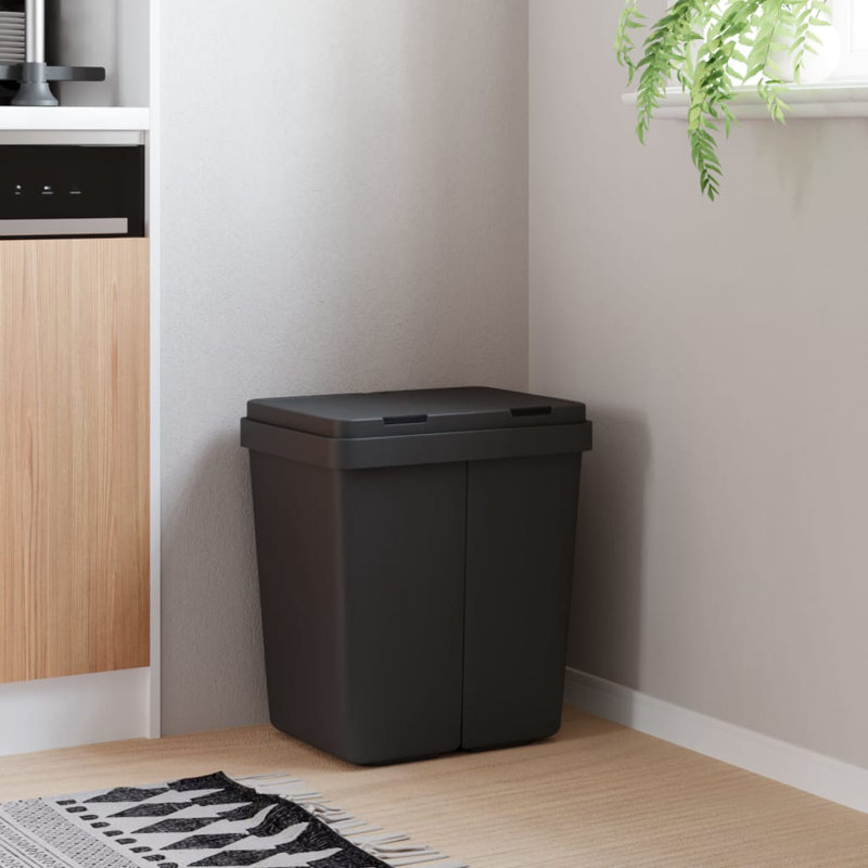Marika Plastic Touch Top Kitchen Trash Can - 25L, Anthracite