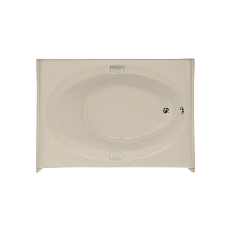 Marie 60'' L Soaking Bathtub, Bone, Right