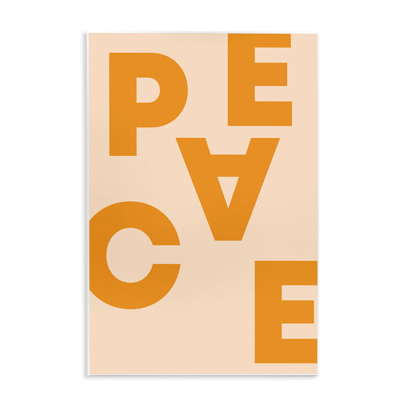 "Peace Peace", art mural sur plaque par Incado, H 15 po x l 10 po