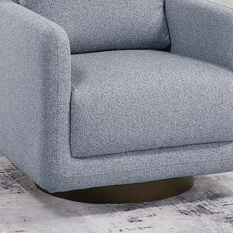 Fauteuil d'appoint pivotant en tissu Boucle, Gris