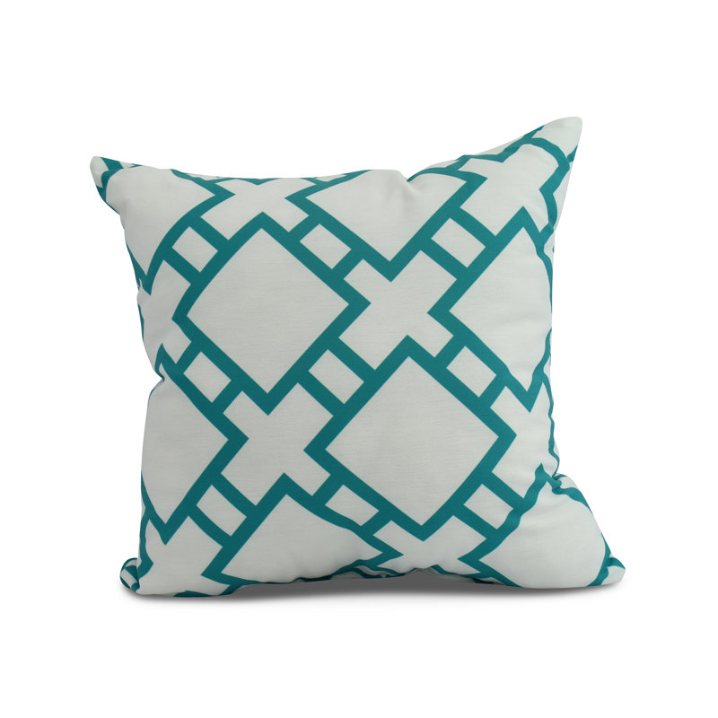 Housse et insert de coussin d'extérieur carré Palm Beach, Bleu, 18 po x 18 po
