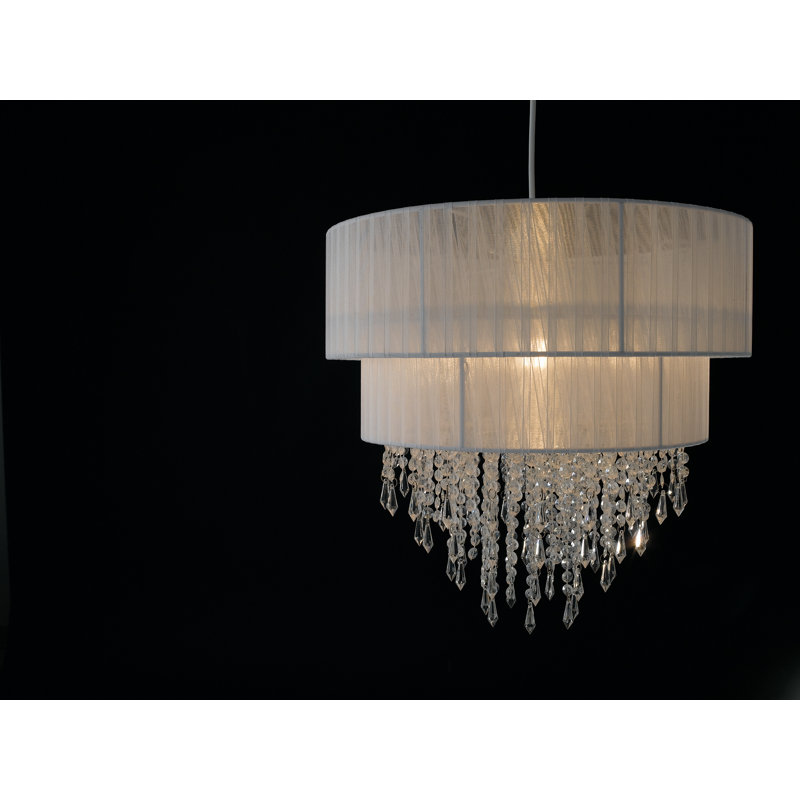 Noelle 1 - Light White Drum Pendant