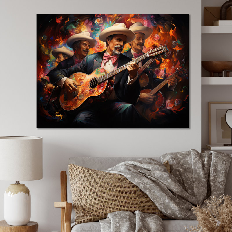 «Mexico Mariachi Melody Musical II», reproduction d'art sur toile, 34" H x 44" W, Toile tendue
