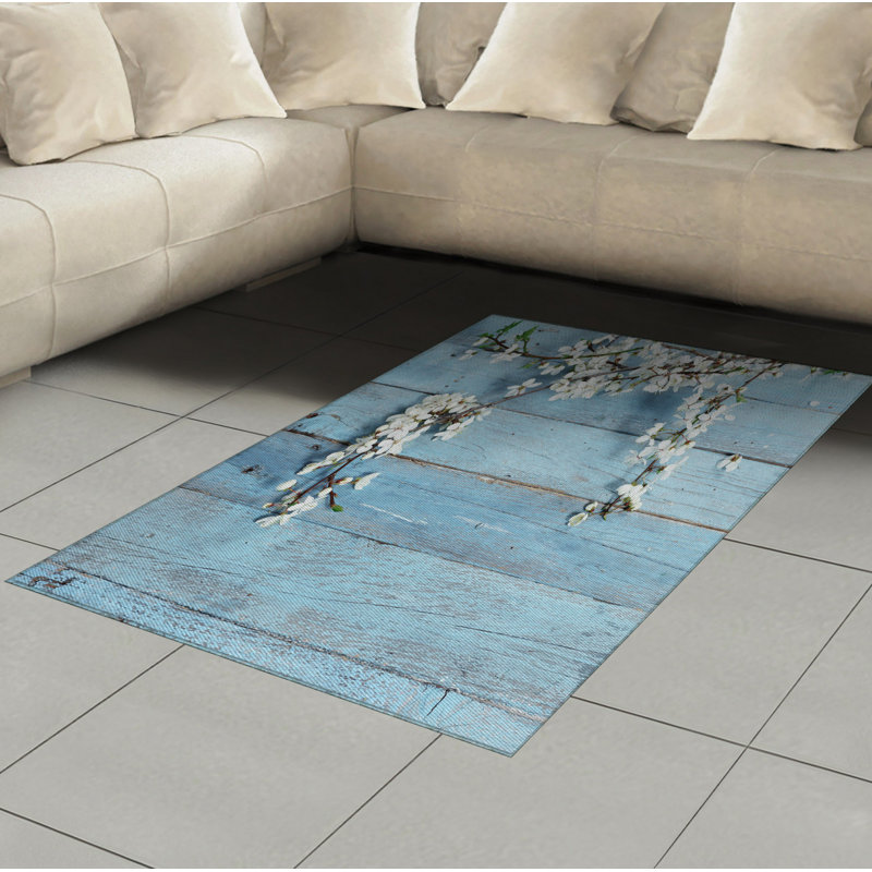 Tapis bleu area, Rectangle— 4 pi x 5 pi 8 po