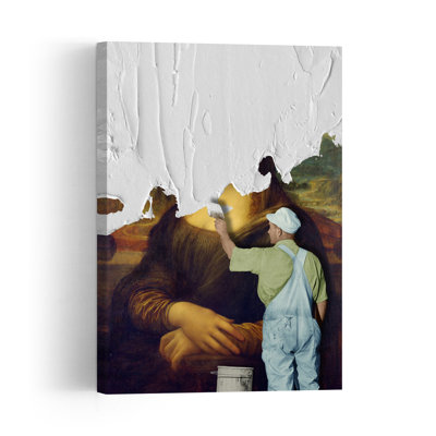 Mona Lisa Reimagined Classic Modern Abstract Wall Art Print
